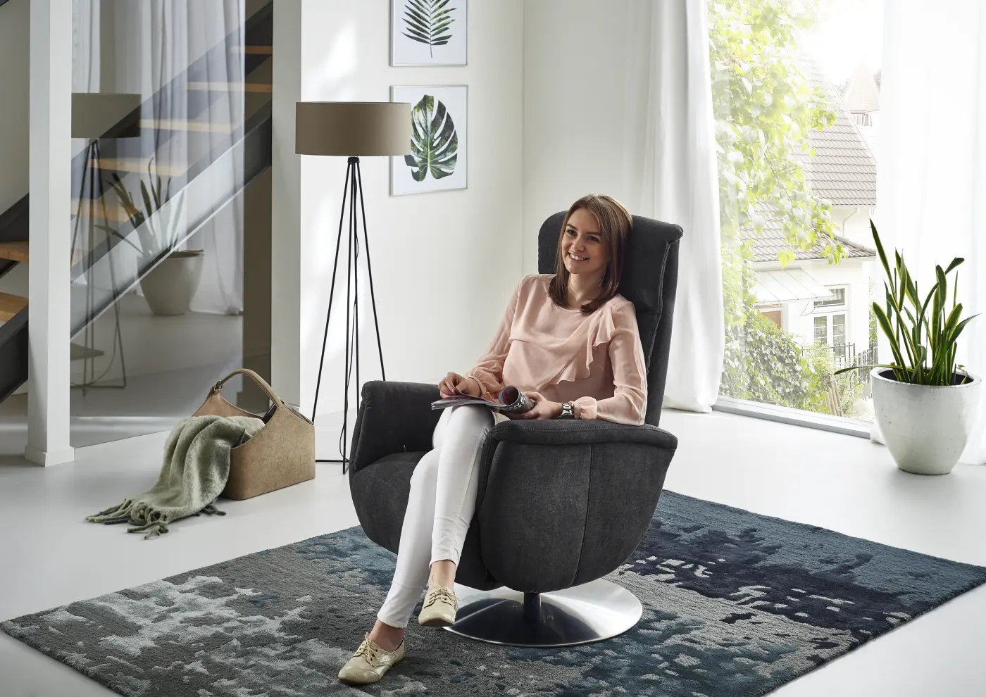 Ergonomischer Relaxsessel in Miro Grau