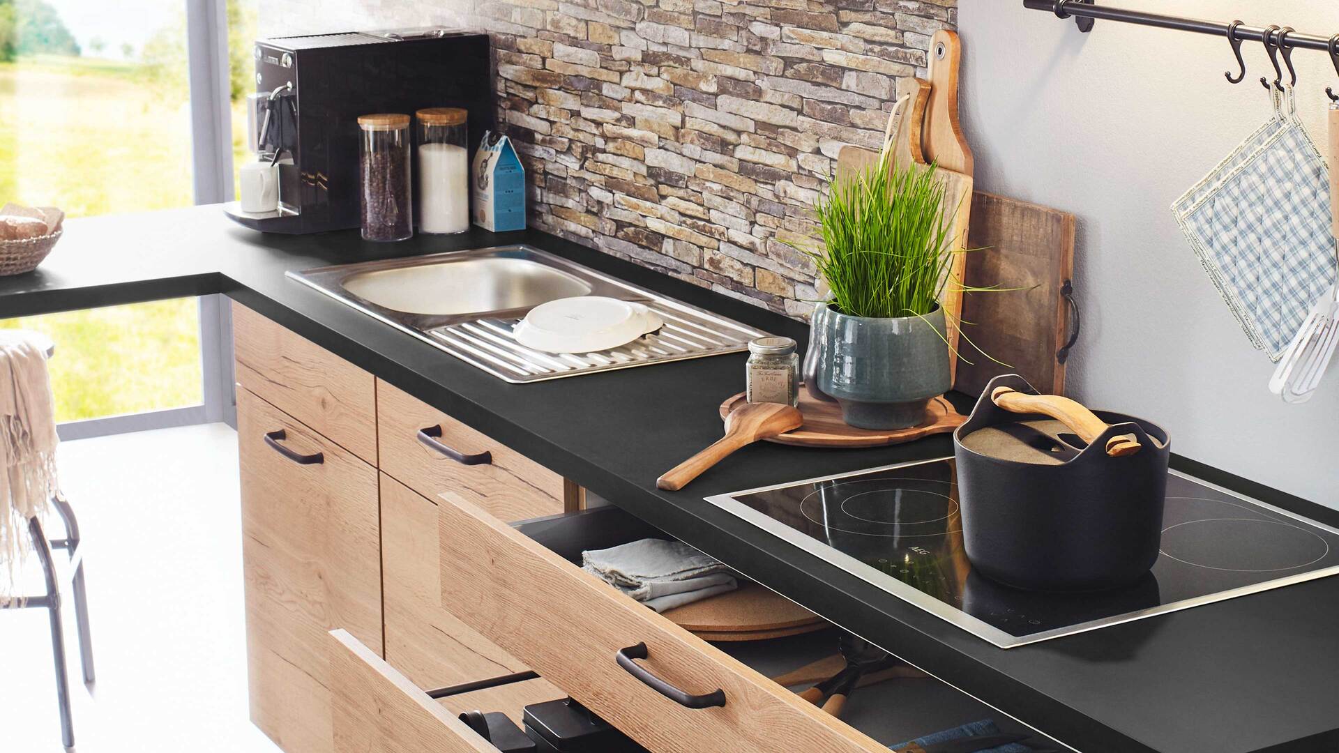 nobilia® Einbauküche Structura mit Einbaugeräten