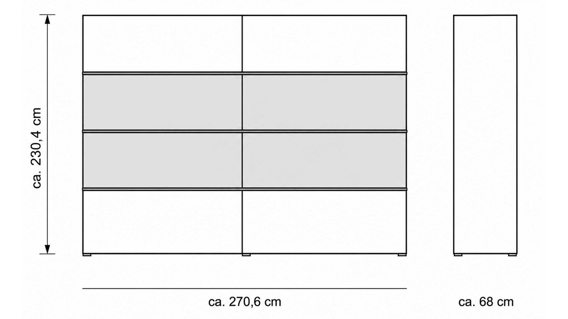 Interliving Schlafzimmer Serie 1024 – Schwebetürenschrank