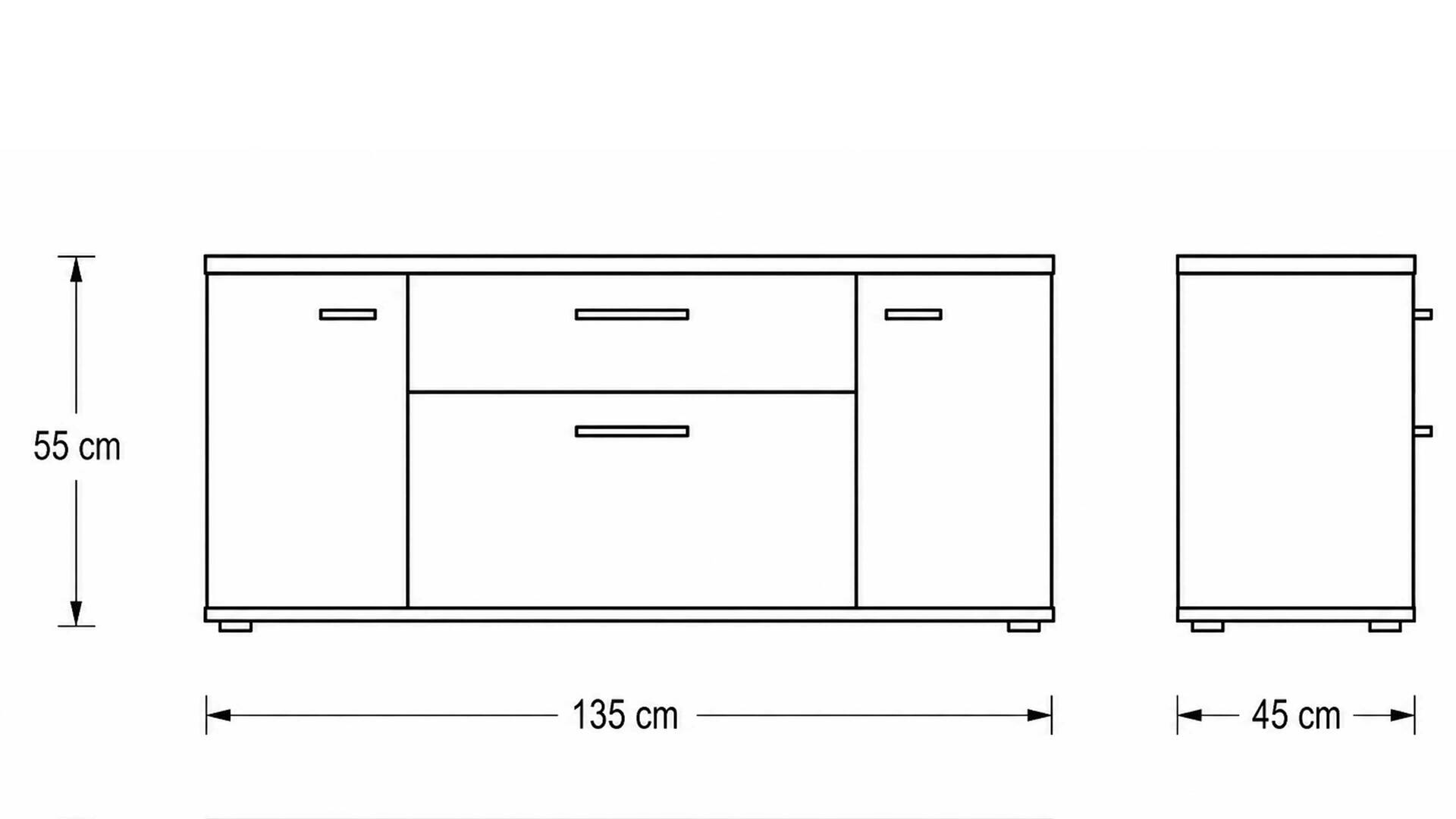 Interliving Wohnzimmer Serie 2110 - Wohnwand