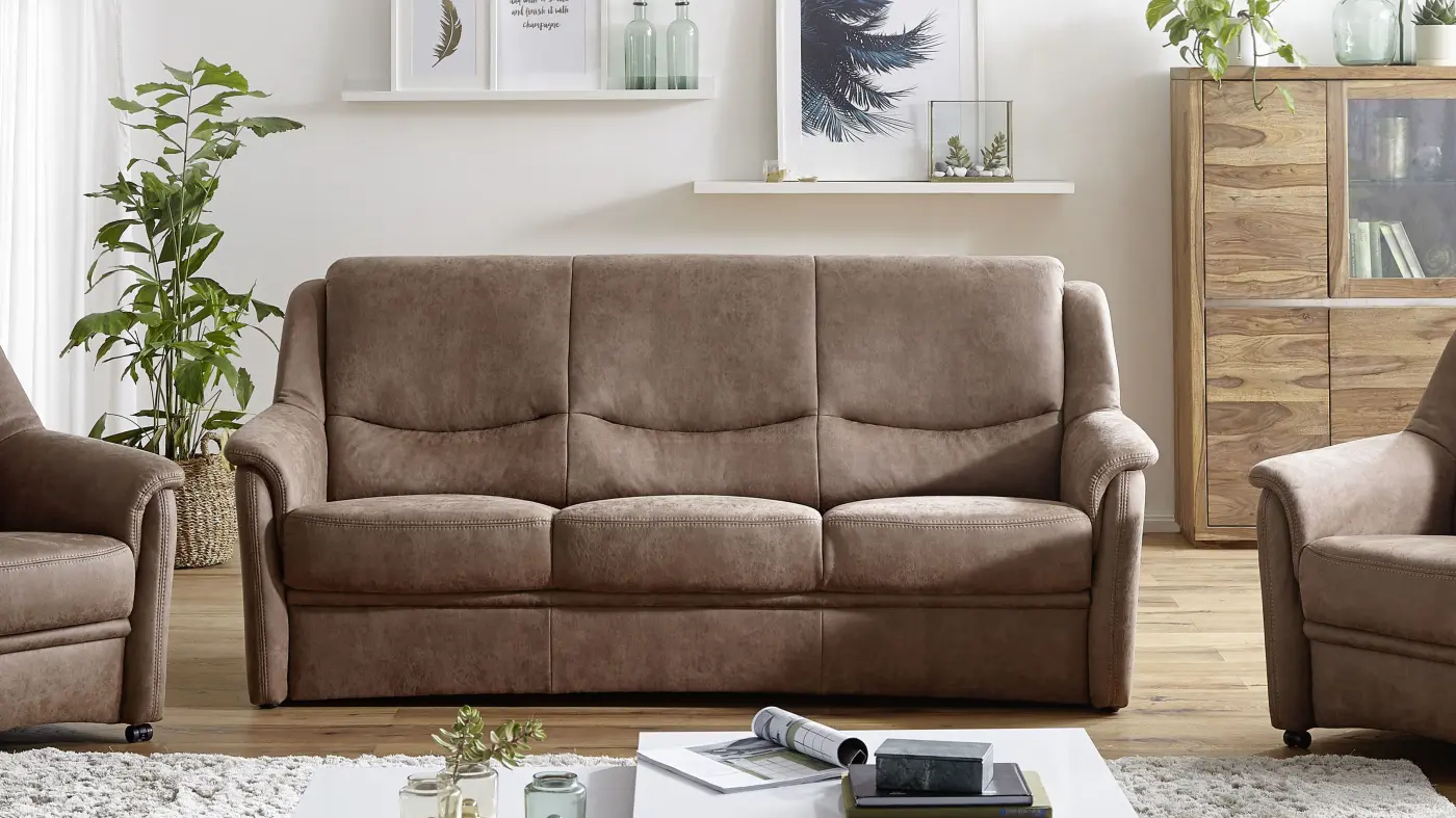 3-Sitzer Sofa in Caucho Toffee – gemütlicher Mitte