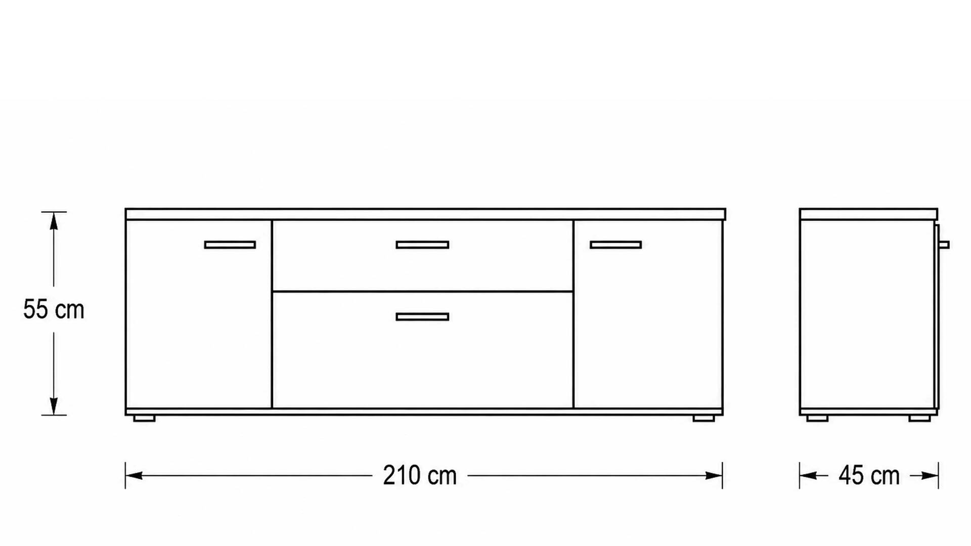 Interliving Wohnzimmer Serie 2110 - Wohnwand