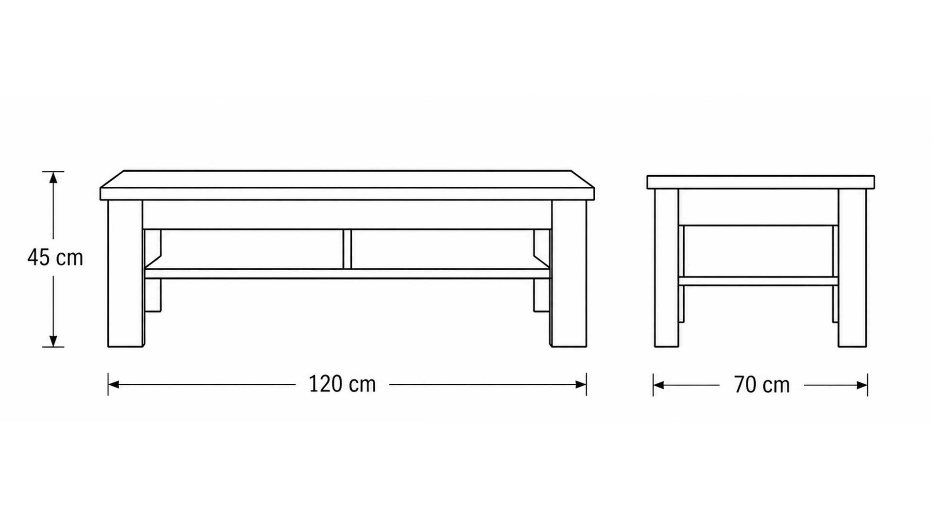 Interliving Wohnzimmer Serie 2110 - Couchtisch
