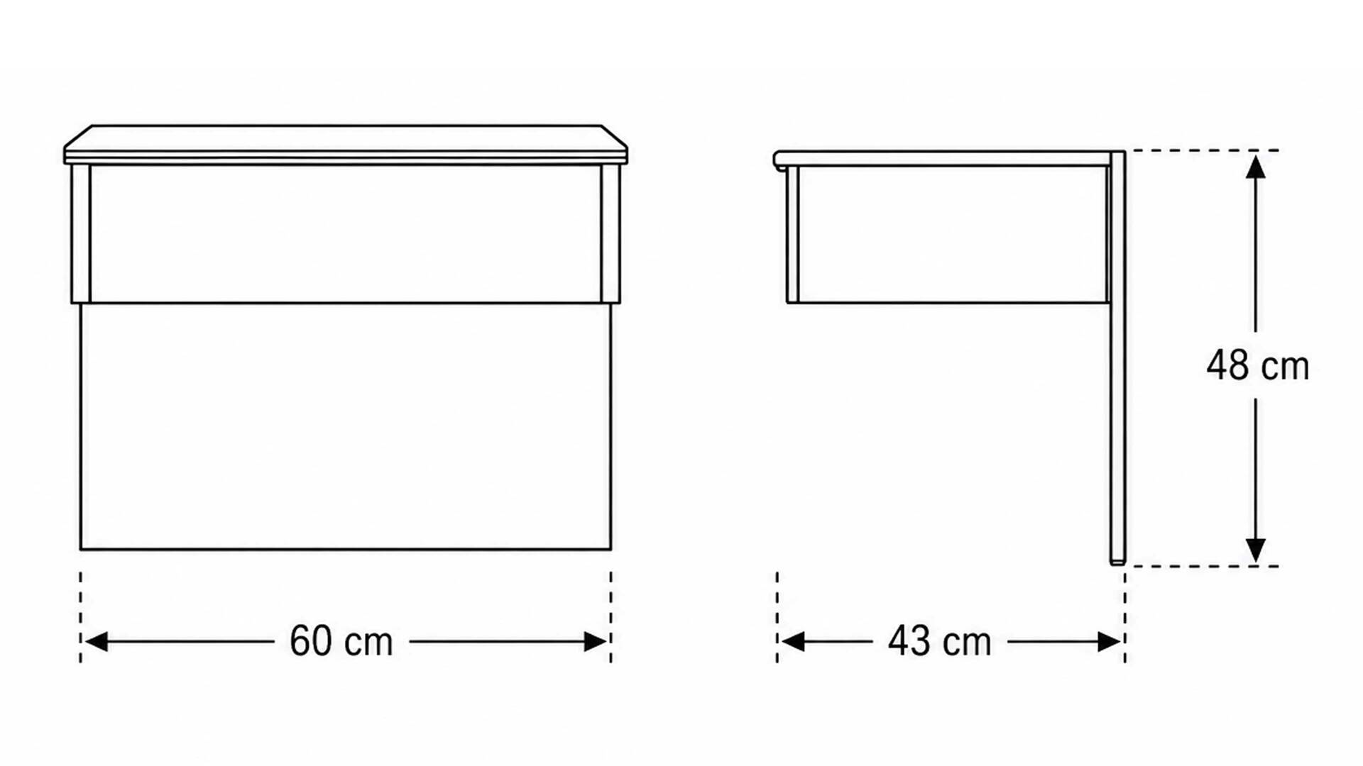 Interliving Kleiderschrank Serie 1205 – Nachtkonsole
