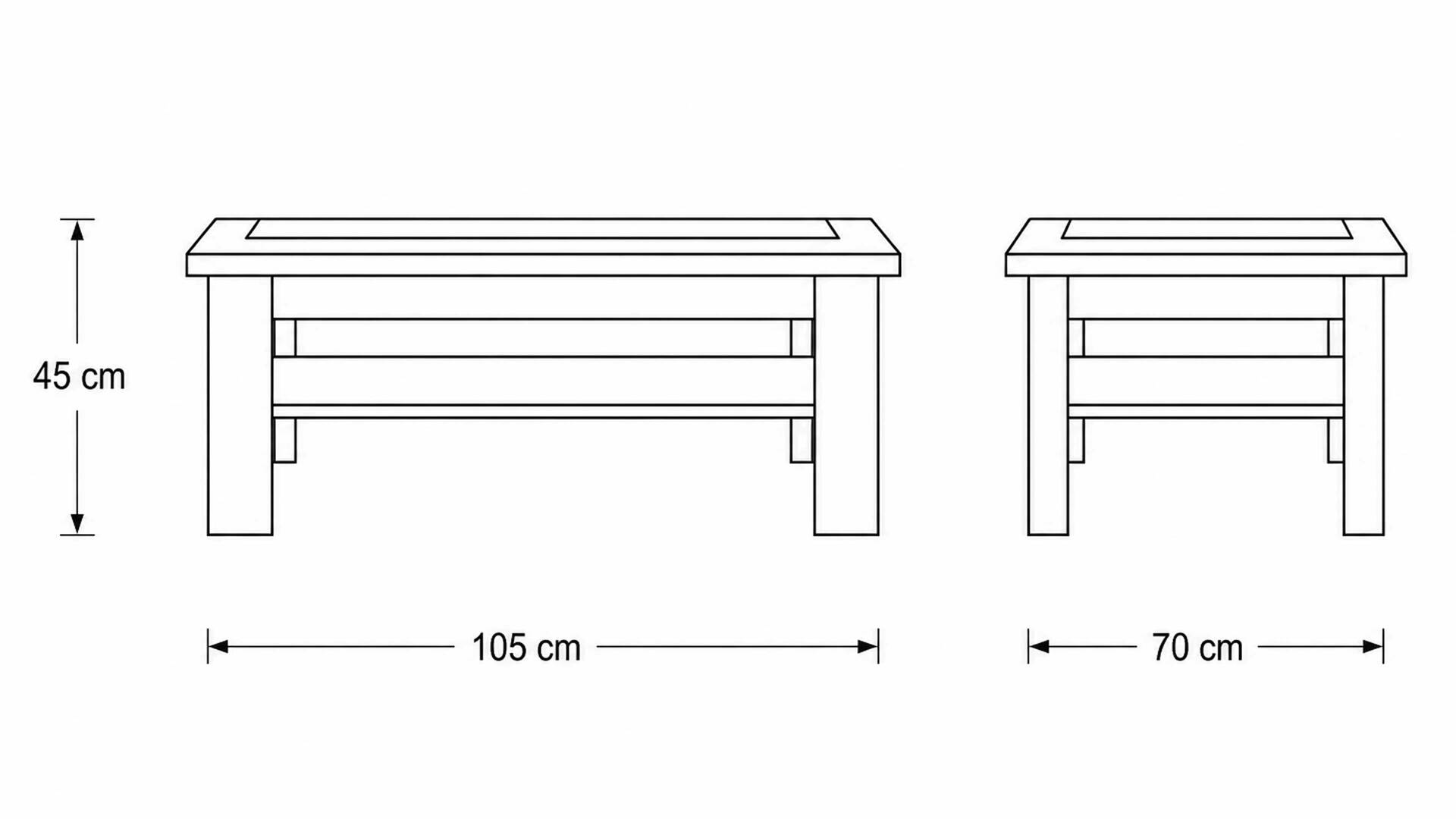 Interliving Wohnzimmer Serie 2110 - Couchtisch