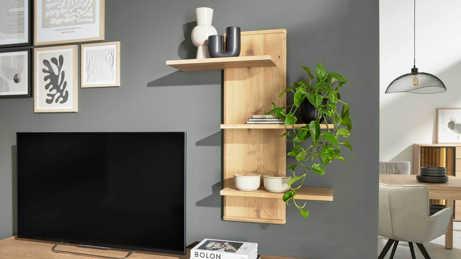 Interliving Wohnzimmer Serie 2024 - Wandregal